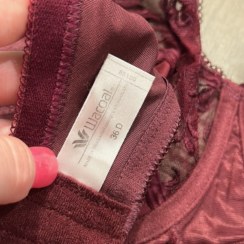 Wacoal 85126 Burgundy Bra - Picture 9 of 9